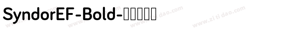 SyndorEF-Bold字体转换