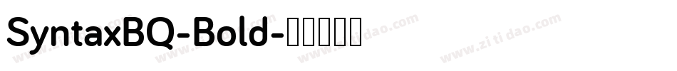 SyntaxBQ-Bold字体转换
