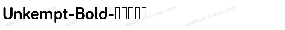 Unkempt-Bold字体转换