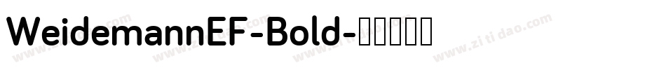 WeidemannEF-Bold字体转换