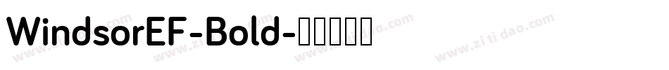 WindsorEF-Bold字体转换