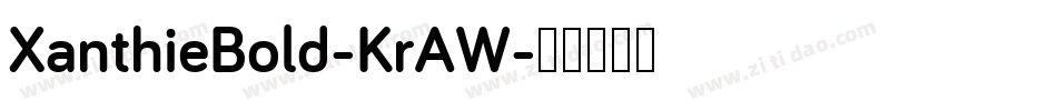 XanthieBold-KrAW字体转换