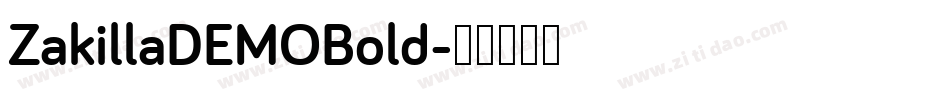 ZakillaDEMOBold字体转换