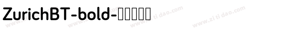 ZurichBT-bold字体转换