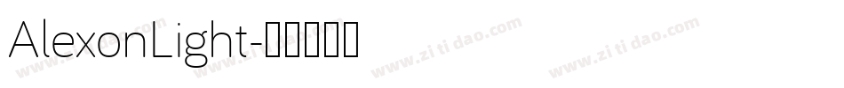 AlexonLight字体转换
