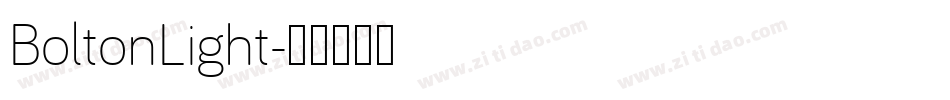 BoltonLight字体转换