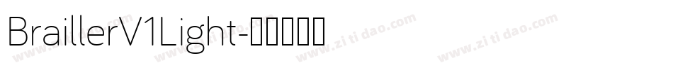 BraillerV1Light字体转换
