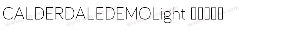 CALDERDALEDEMOLight字体转换