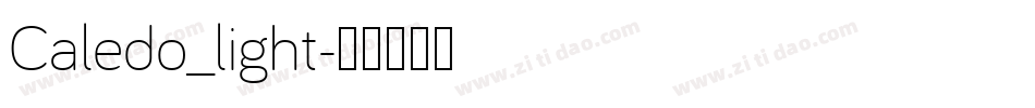 Caledo_light字体转换