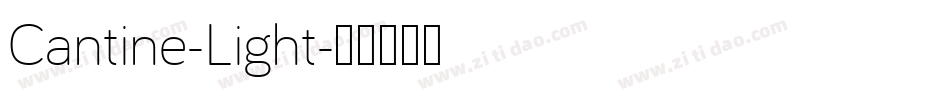 Cantine-Light字体转换
