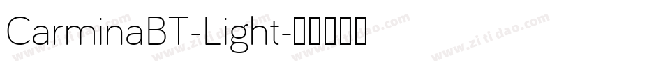 CarminaBT-Light字体转换
