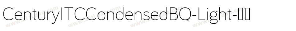 CenturyITCCondensedBQ-Light字体转换