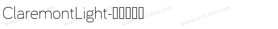 ClaremontLight字体转换