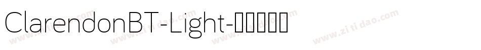 ClarendonBT-Light字体转换