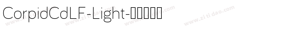 CorpidCdLF-Light字体转换