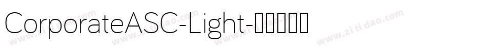 CorporateASC-Light字体转换