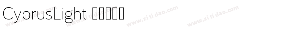 CyprusLight字体转换