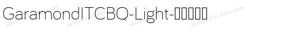 GaramondITCBQ-Light字体转换