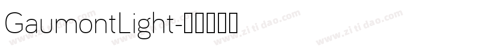 GaumontLight字体转换