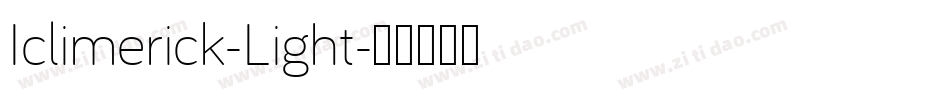 Iclimerick-Light字体转换