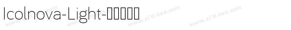 Icolnova-Light字体转换