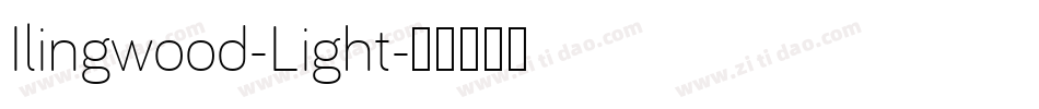 Ilingwood-Light字体转换