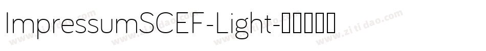 ImpressumSCEF-Light字体转换