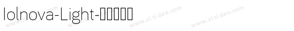 Iolnova-Light字体转换