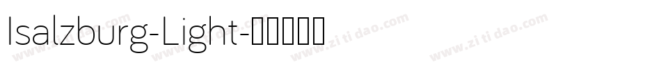 Isalzburg-Light字体转换