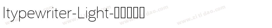 Itypewriter-Light字体转换