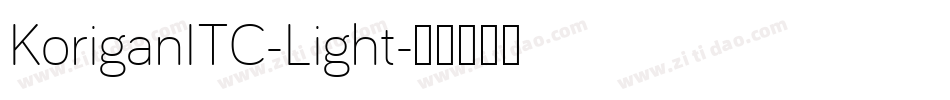 KoriganITC-Light字体转换