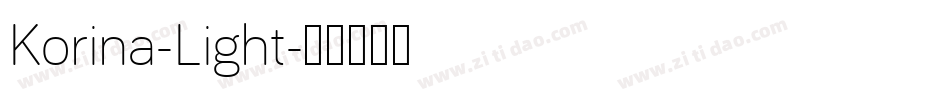 Korina-Light字体转换
