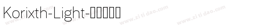 Korixth-Light字体转换