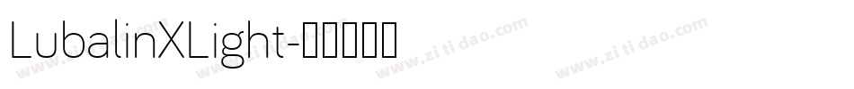 LubalinXLight字体转换
