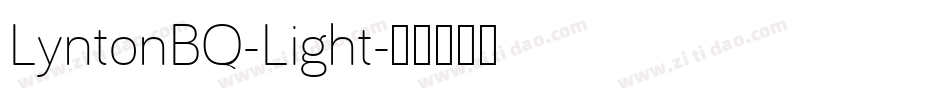 LyntonBQ-Light字体转换