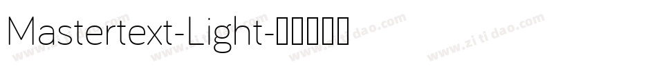 Mastertext-Light字体转换