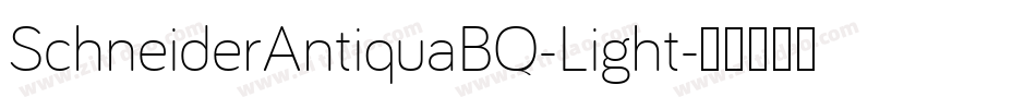 SchneiderAntiquaBQ-Light字体转换