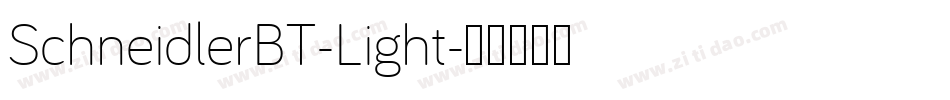 SchneidlerBT-Light字体转换