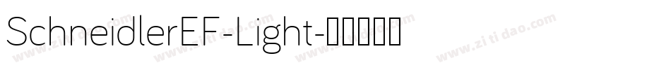 SchneidlerEF-Light字体转换