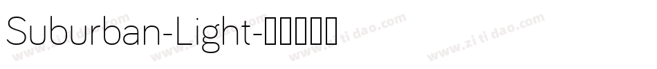 Suburban-Light字体转换