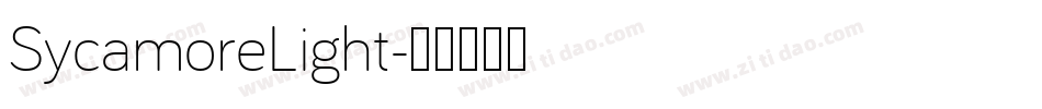 SycamoreLight字体转换