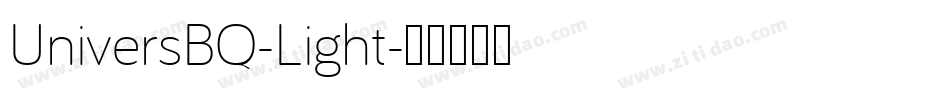 UniversBQ-Light字体转换