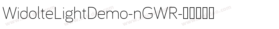 WidolteLightDemo-nGWR字体转换