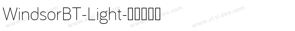 WindsorBT-Light字体转换