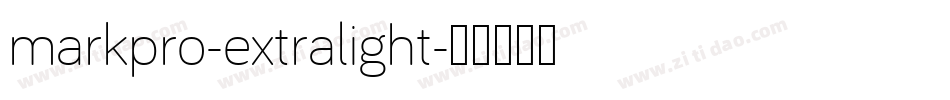 markpro-extralight字体转换