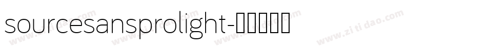 sourcesansprolight字体转换