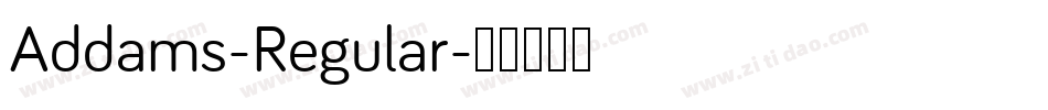 Addams-Regular字体转换