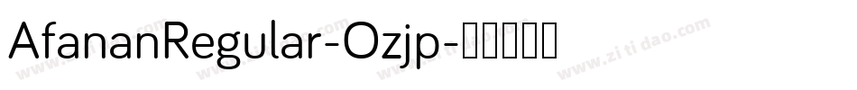 AfananRegular-Ozjp字体转换