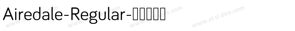 Airedale-Regular字体转换