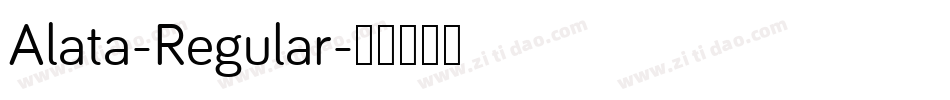 Alata-Regular字体转换
